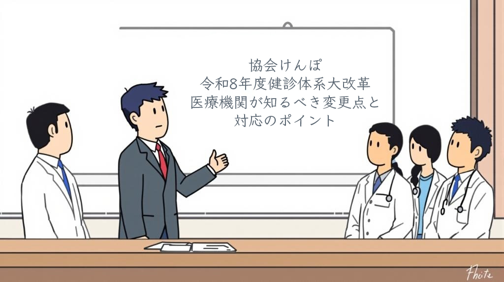 協会けんぽ令和8年度健診体系大改革 〜医療機関が知るべき変更点